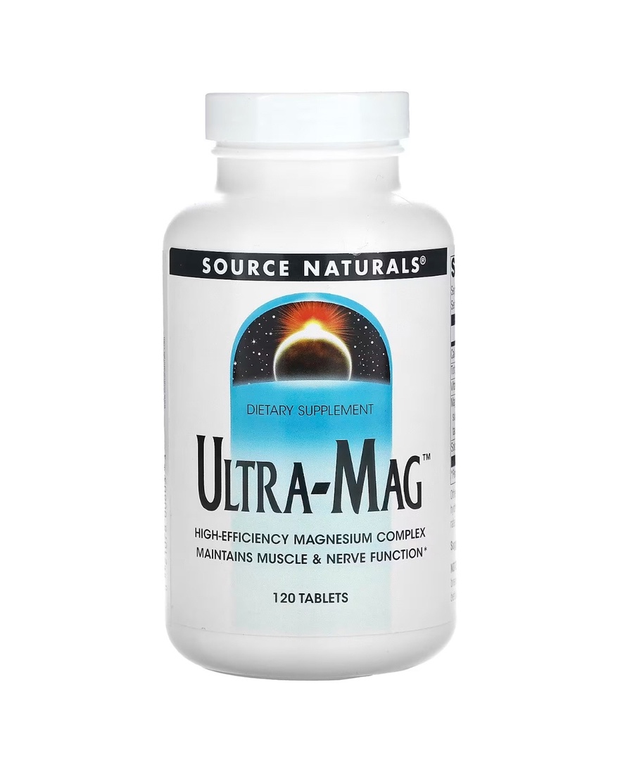 SOURCE NATURALS, ULTRA-MAG, комплекс магния, 120 таблеток (400 мг в 2х)