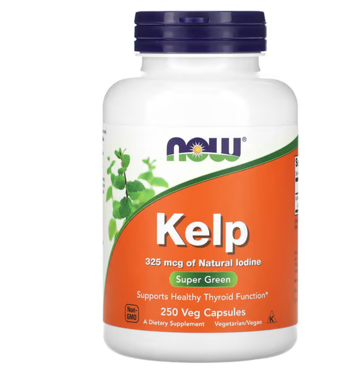 NOW FOODS, KELP, органический йод, 325 мкг, 250 таблеток