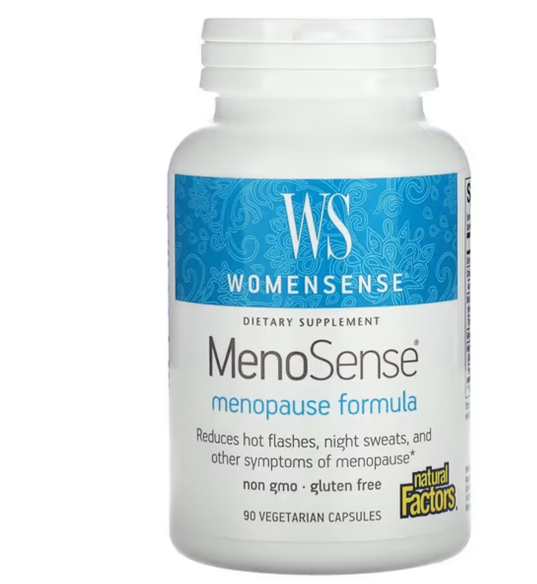 Natural Factors, WS MenoSense, для облегчения симптомов менопаузы, 90 капсул