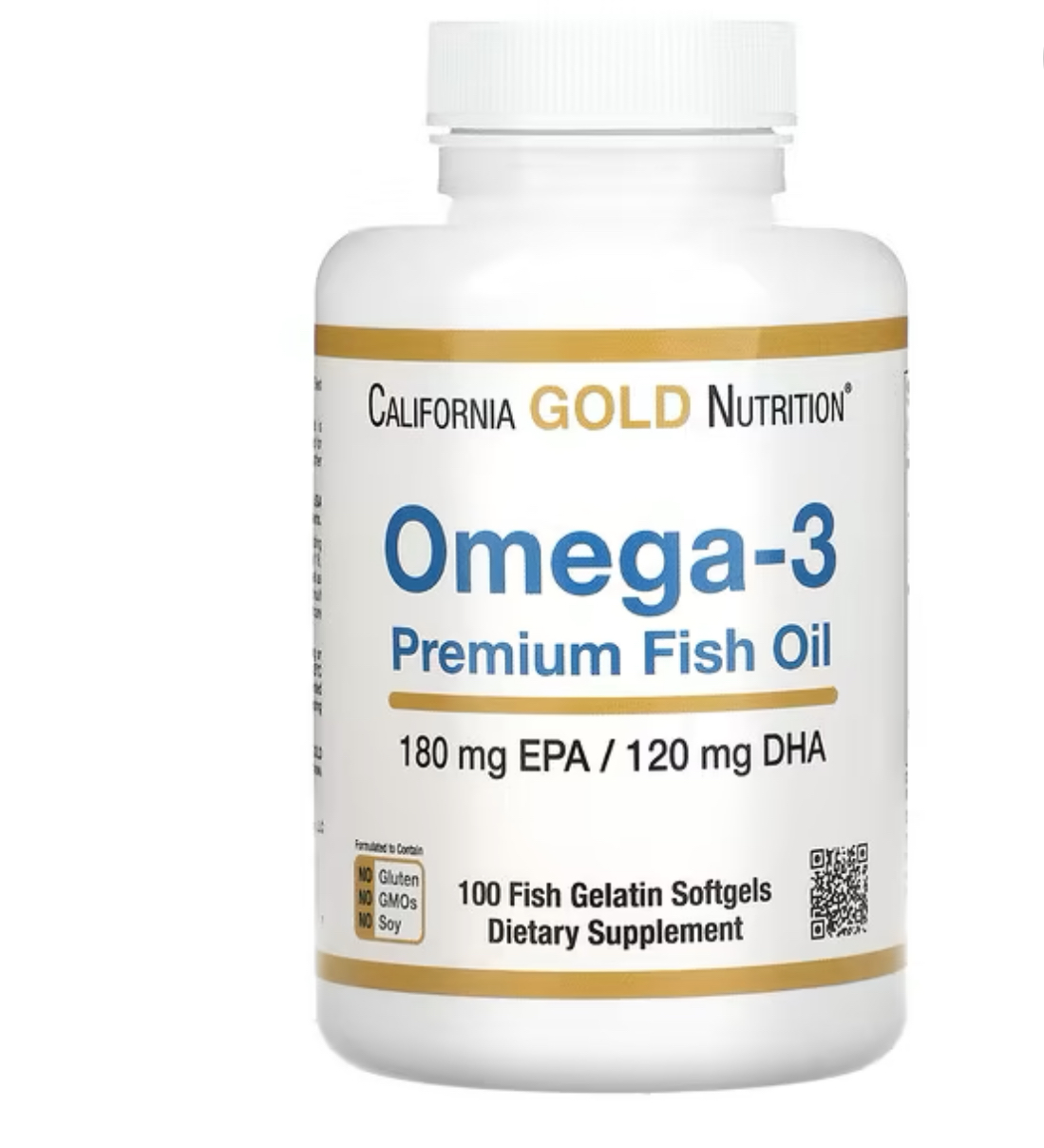 California GOLD Nutrition, Омега 3, 180 epa / 120 dha, 100 капсул