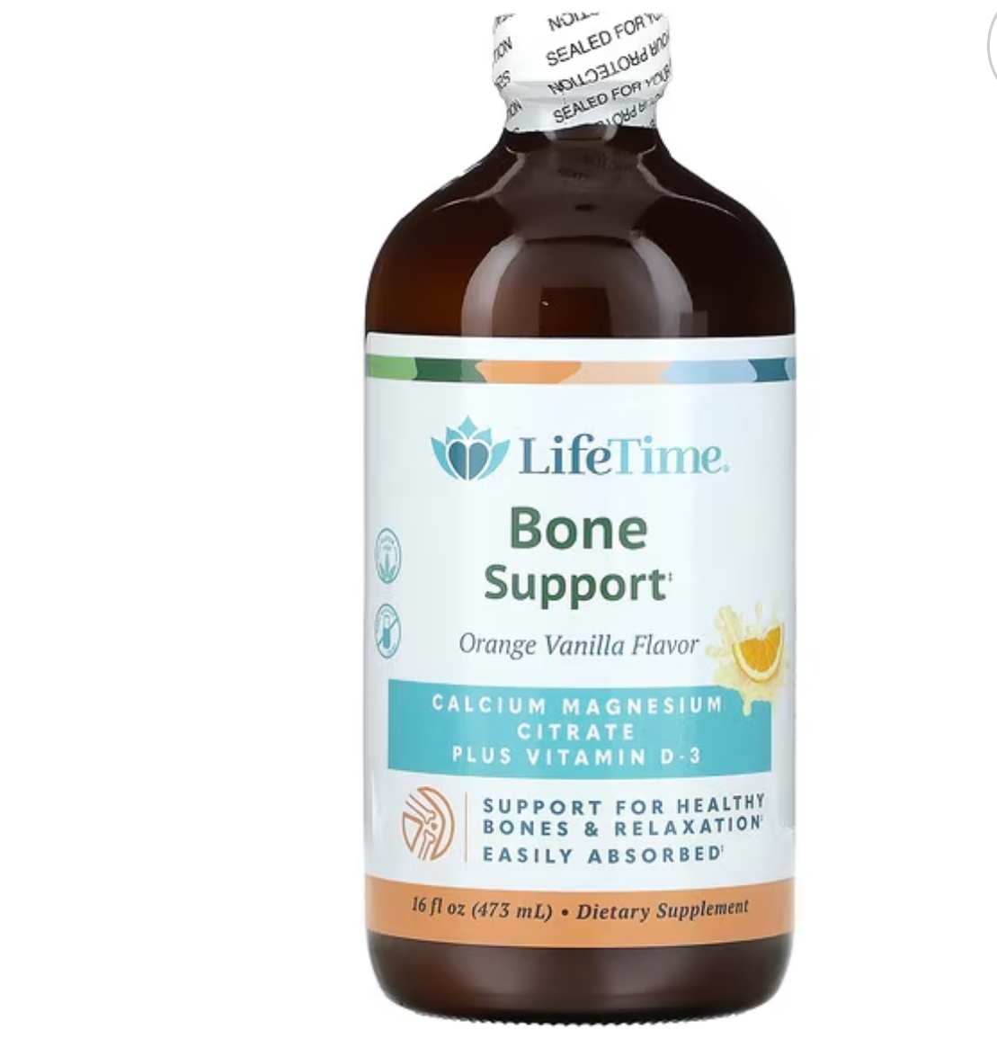 LifeTime Bone Support, Кальций, Магний, Д3, жидкий, 143 мл