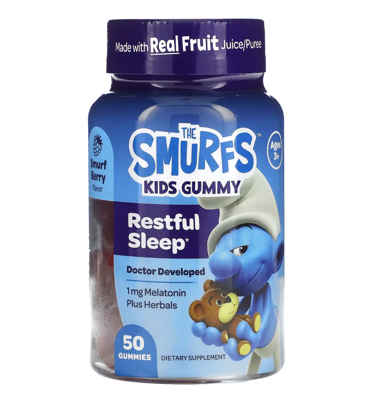 The SMURFS, Детский Мелатонин 1мг, 50 мармеладок