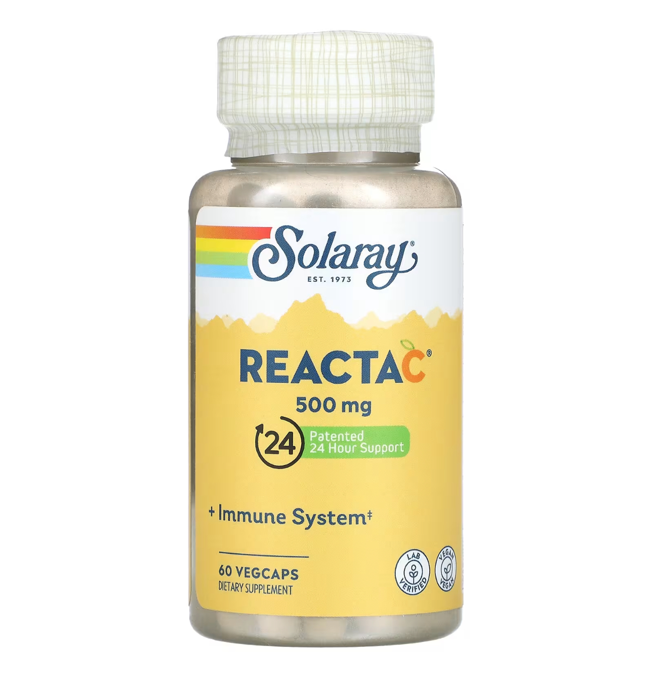 SOLARAY, Reacta-C, Витамин С с биофлавоноидами, 500 мг, 60 капсул.