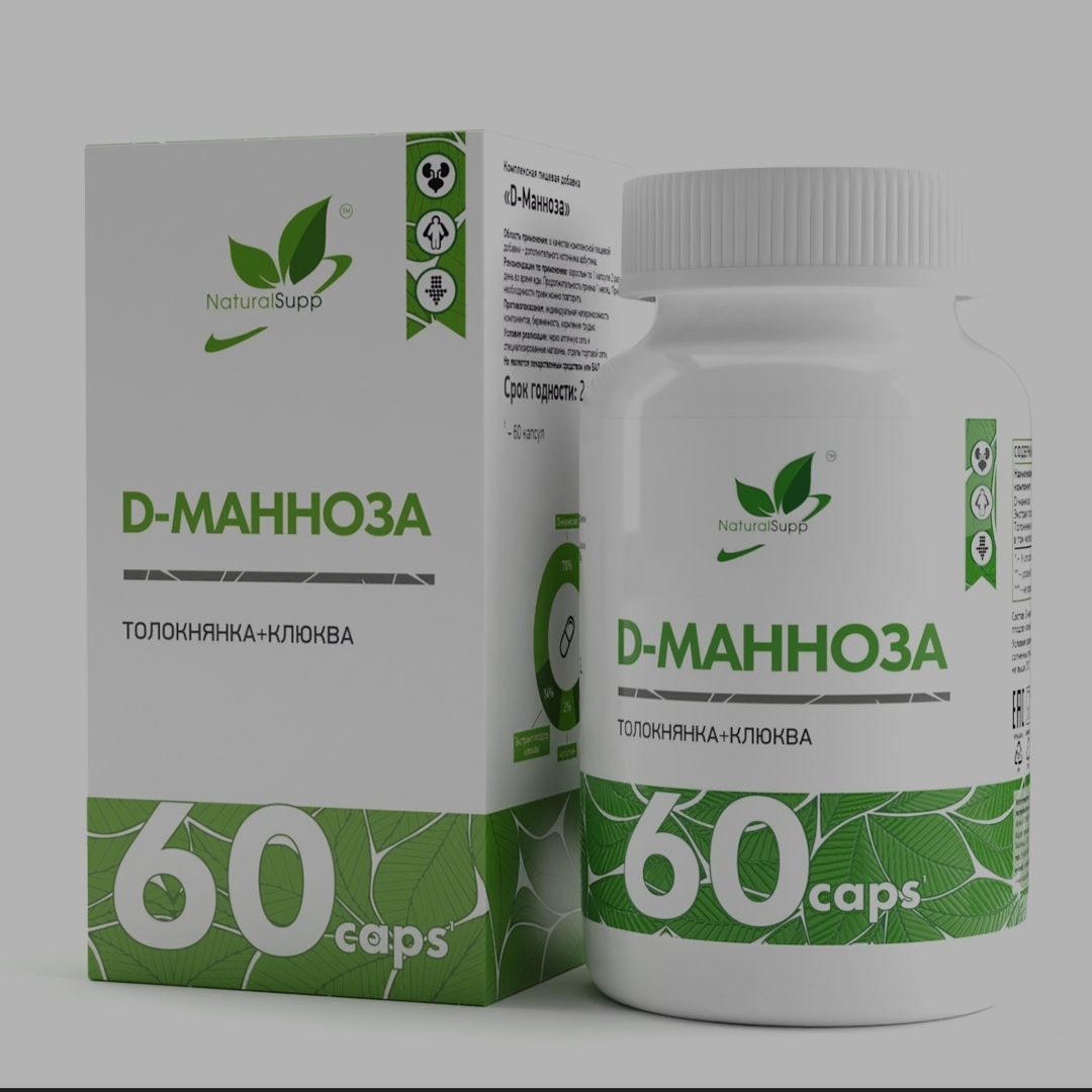 National Supp, D- Манноза, 60 капсул