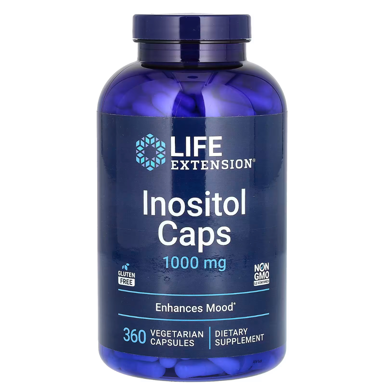 Life extension, мио инозитол, 1000 мг, 360 капсул