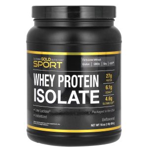 California Gold Nutrition, Протеин изолят сывороточный, 454 гр