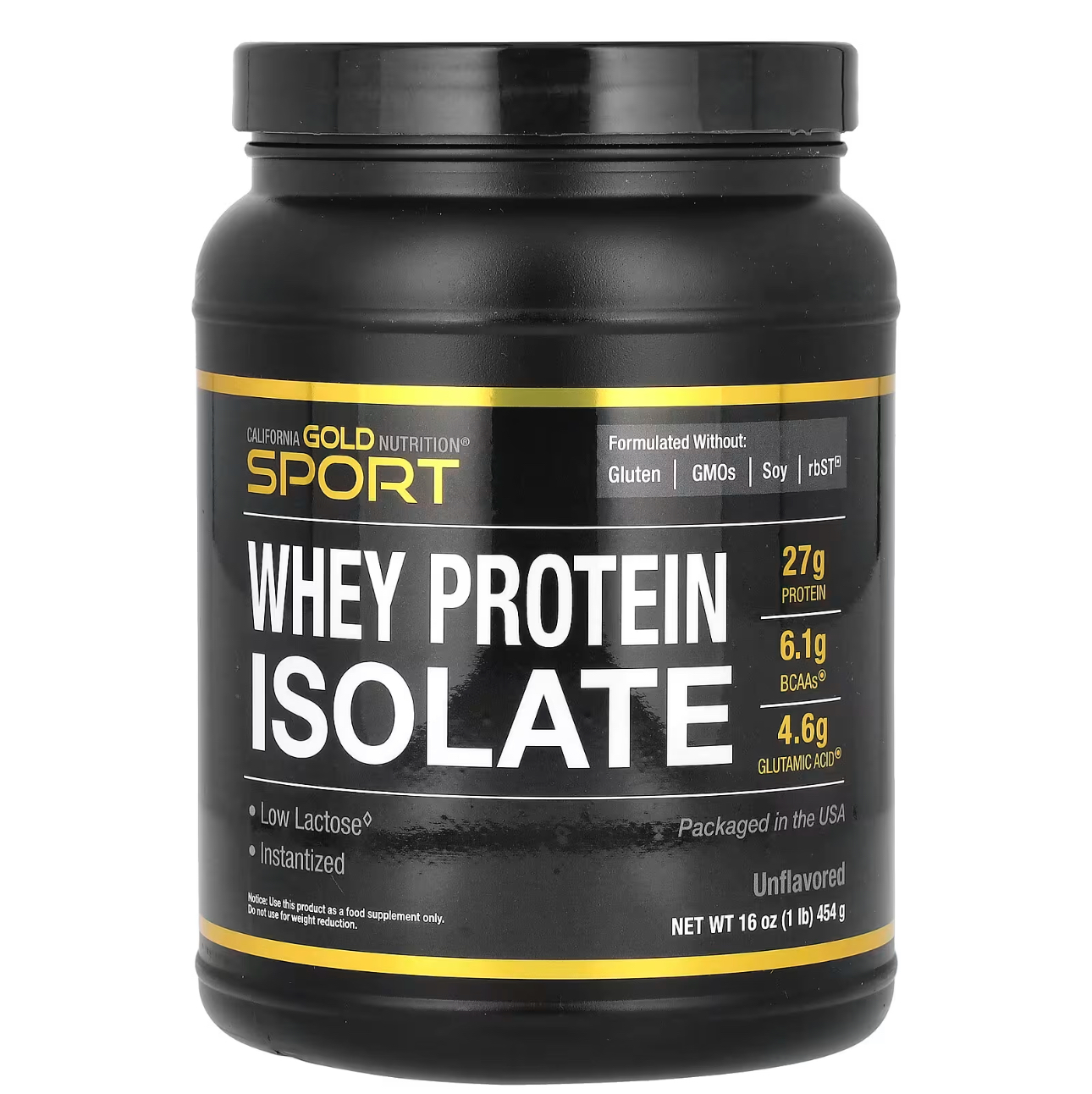 California Gold Nutrition, Протеин изолят сывороточный, 454 гр