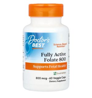 Doctors Best, Активный фолат 800, метилфолат, 60 капсул