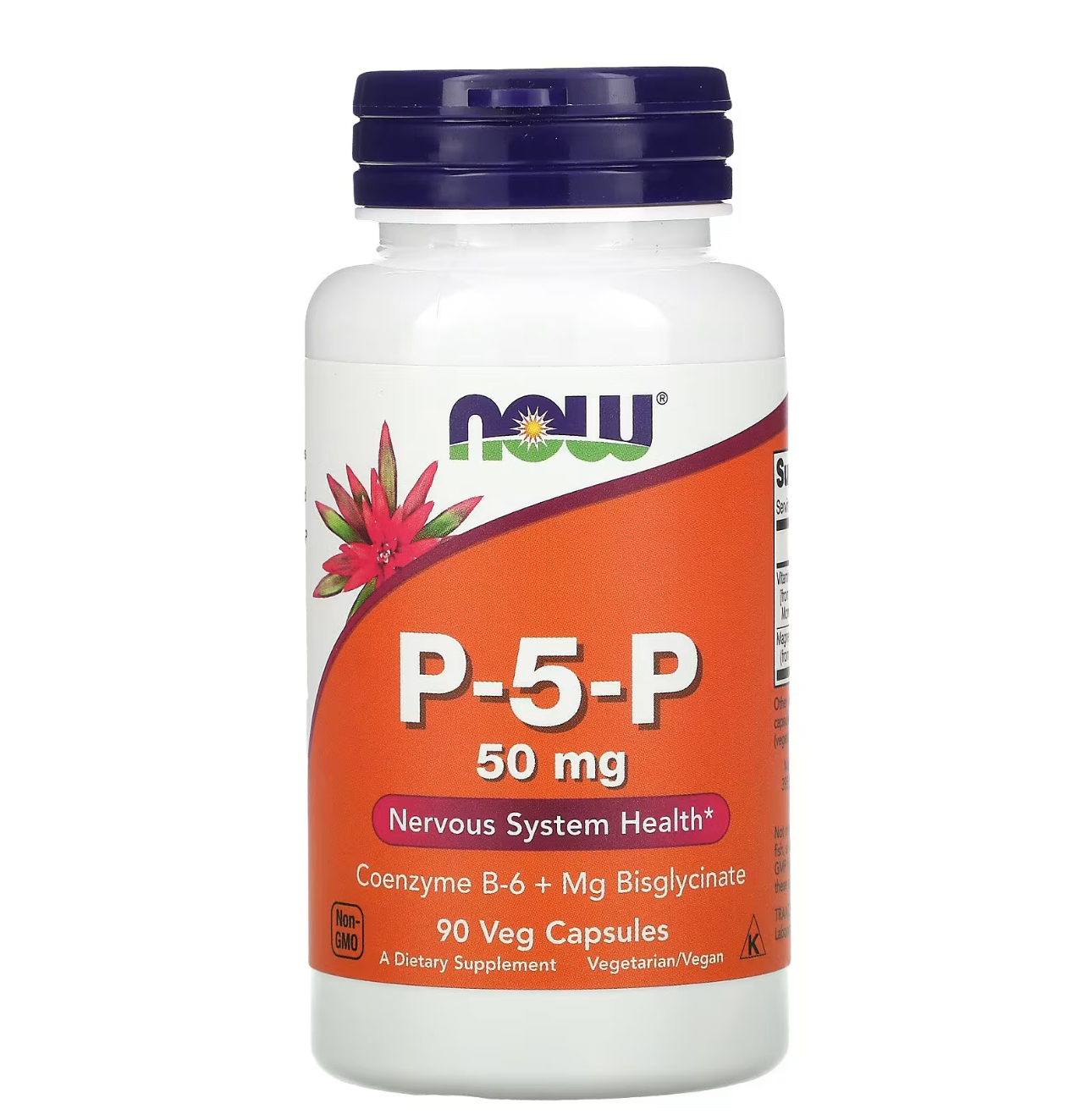 NOW, P-5-P, Пиридоксаль 5 фосфат, В 6, 50 мг, 90 капсул