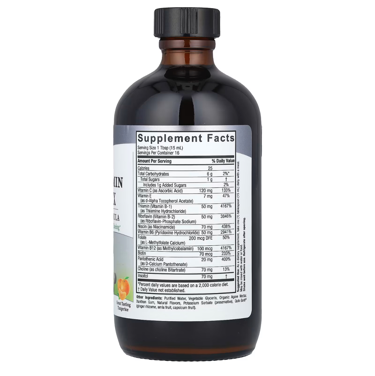 Natures Answer, Жидкий комплекс витаминов группы В, со вкусом мандарина, 240 мл