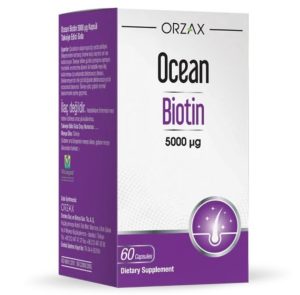Orzax, Биотин, 5000 мг, 60 капсул
