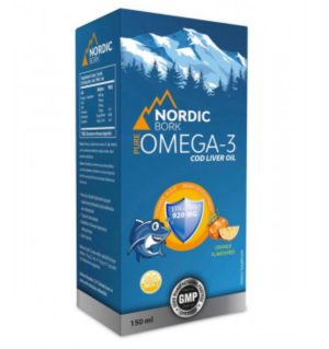 Nordic bork, Омега 3 жидкая, апельсиновый вкус, 150 мл