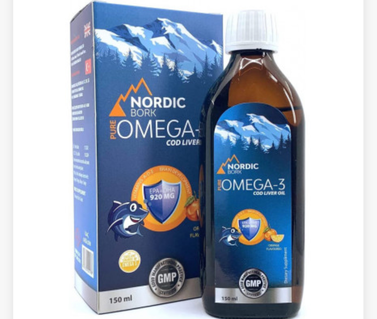 Nordic bork, Омега 3 жидкая, апельсиновый вкус, 150 мл