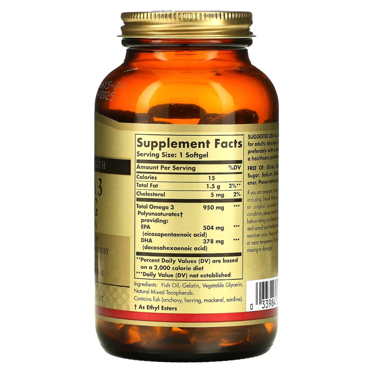 Solgar, Омега 950, 504epa/378dha, 100 капсул