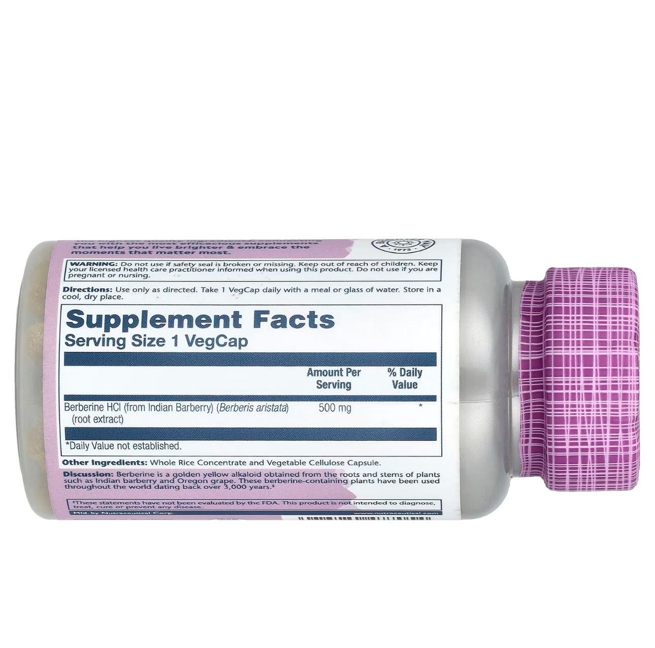 Solaray, Берберин, 500 мг, 60 капсул