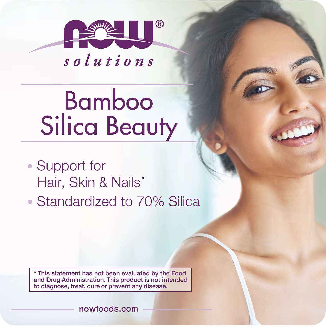 NOW, Кремний из бамбука, 90 капсул