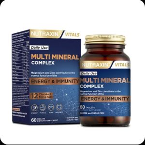 Nutraxin, Минеральный комплекс, 12 хелатных минералов, 60 таблеток
