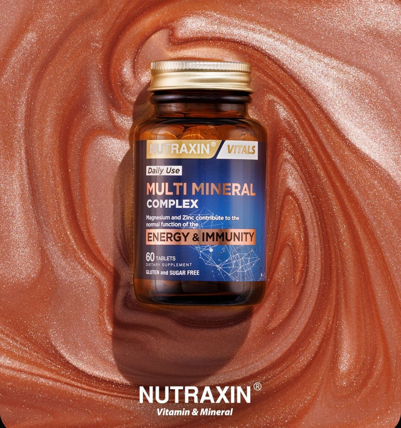 Nutraxin, Минеральный комплекс, 12 хелатных минералов, 60 таблеток