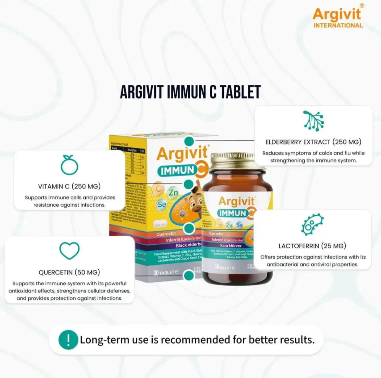 Argivit, immun C, Комплекс для поддержки иммунитета, 30 таблеток