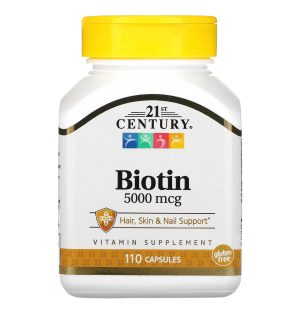 21 century, Биотин 5000 мкг, 110 капсул