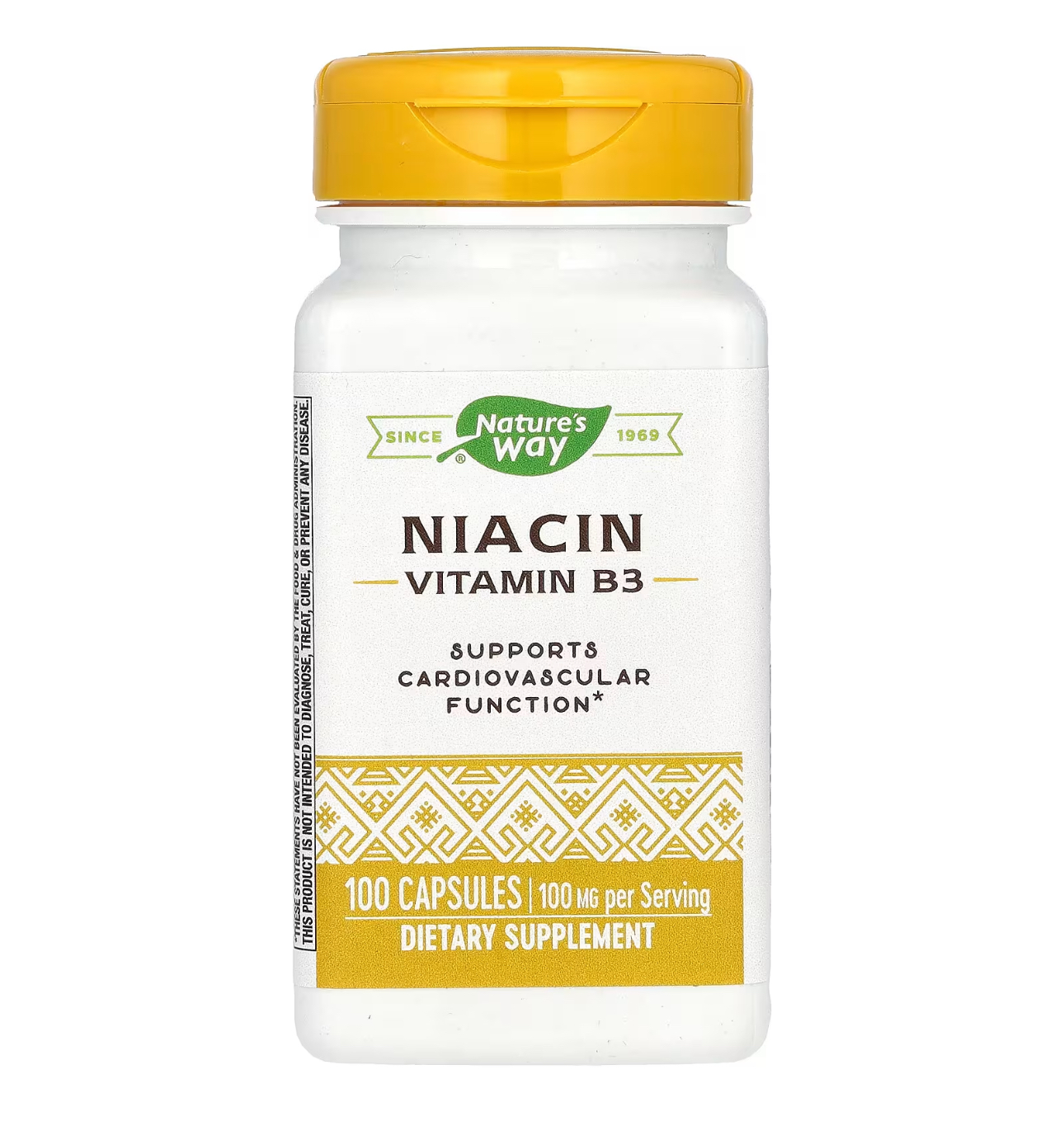 Natures Way, Витамин В3, Ниацин, 100 мг, 100 капсул
