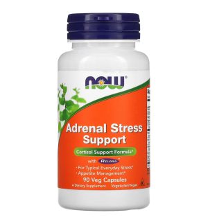 NOW, Adrenal Stress Support, Препарат для поддержания уровня кортизола, 90 капсул