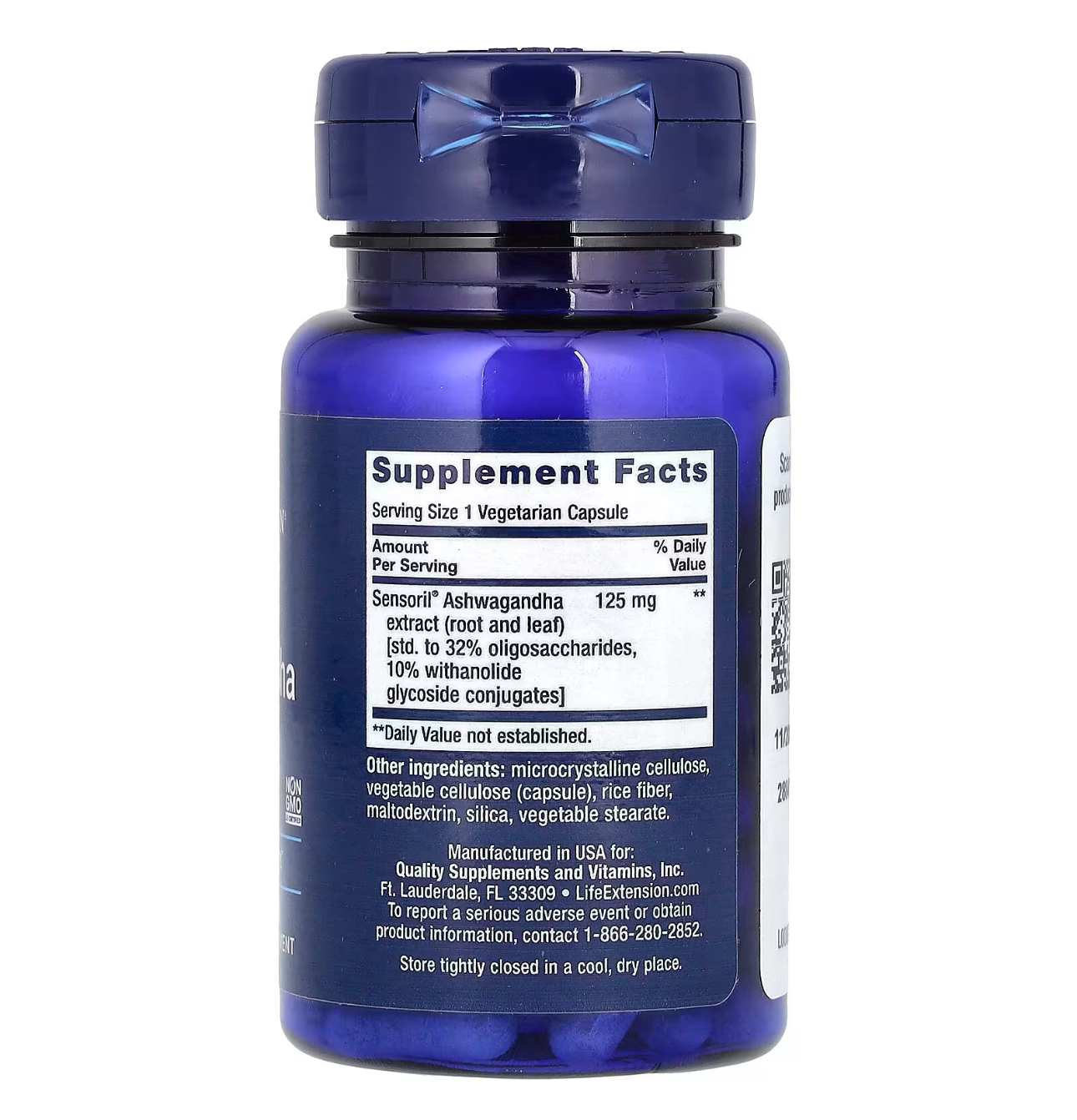 Life extension, Ашваганда, 125 мг, 60 капсул