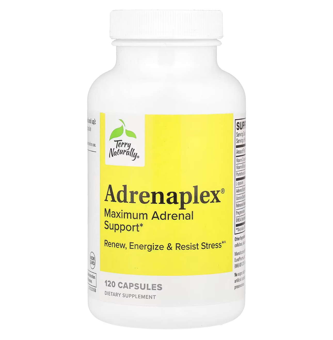 Terry Naturally, Adrenalpex, максимальная поддержка надпочечников. 120 капсул