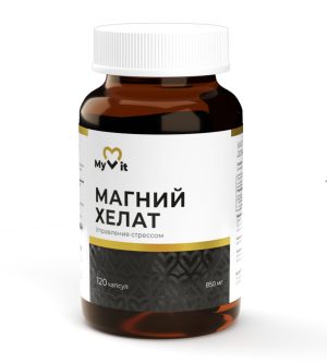 Natural Supp, MyVit, Магний хелат (бисглицинат), 428 мг в 4х капсулах, 120 капсул