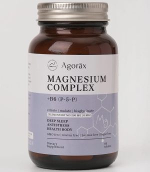 Agorax, Магний комплекс + В6, 60 таблеток