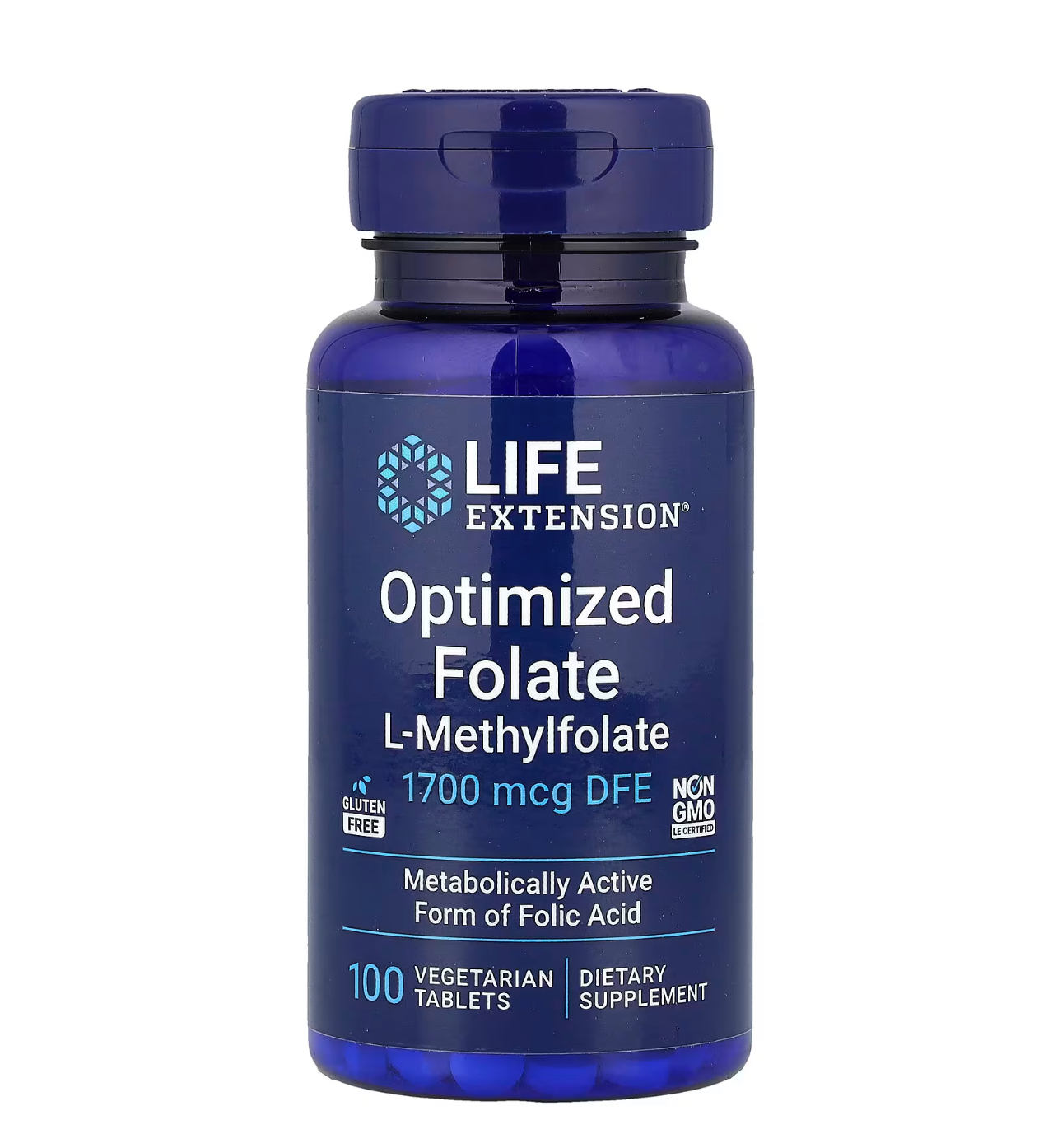 Life Extension, Оптимизированный фолат (метилфолат) 1000 мкг, 100 таблеток