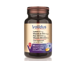 Validus, Комплекс для глаз, лютеин, зеаксантин, омега, 30 капсул