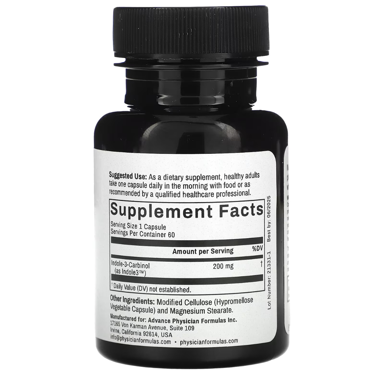 Abvance physician formulas, Индол 3 карбинол, 200 мг, 60 капсул