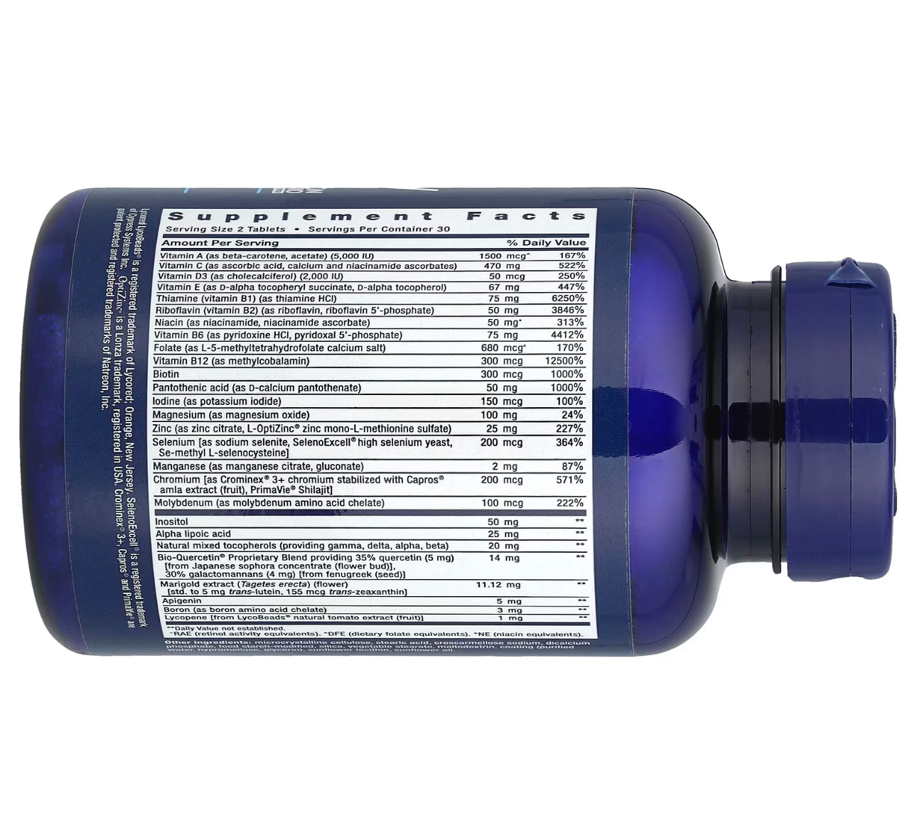 LIFE EXTENSION, TWO-per-day, мультивитамины, две таблетки в день, 60