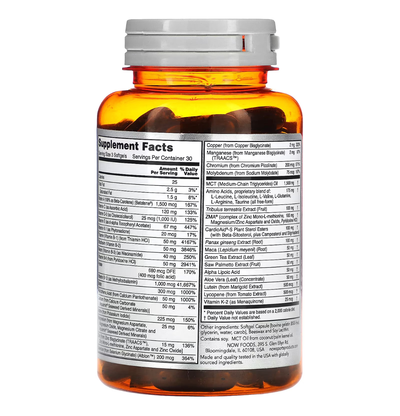 NOW SPORTS, Mens active sport multi, Мужской комплекс витаминов и минералов + аминокислоты, 90 капсул