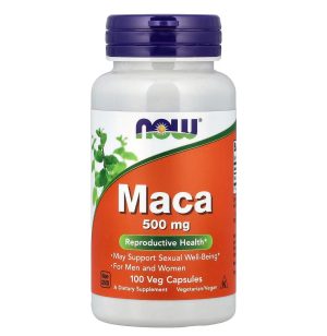 NOW, Maca, 500 мг, 100 капсул