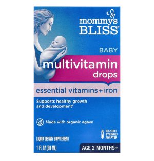 Mommys Bliss, Мульти витамины для младенцев с 2х месяцев. 30 мл