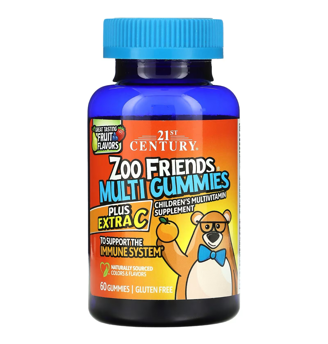 21 Century, Zoo frends, Детские мультивитамины в мармеладках, 60 шт