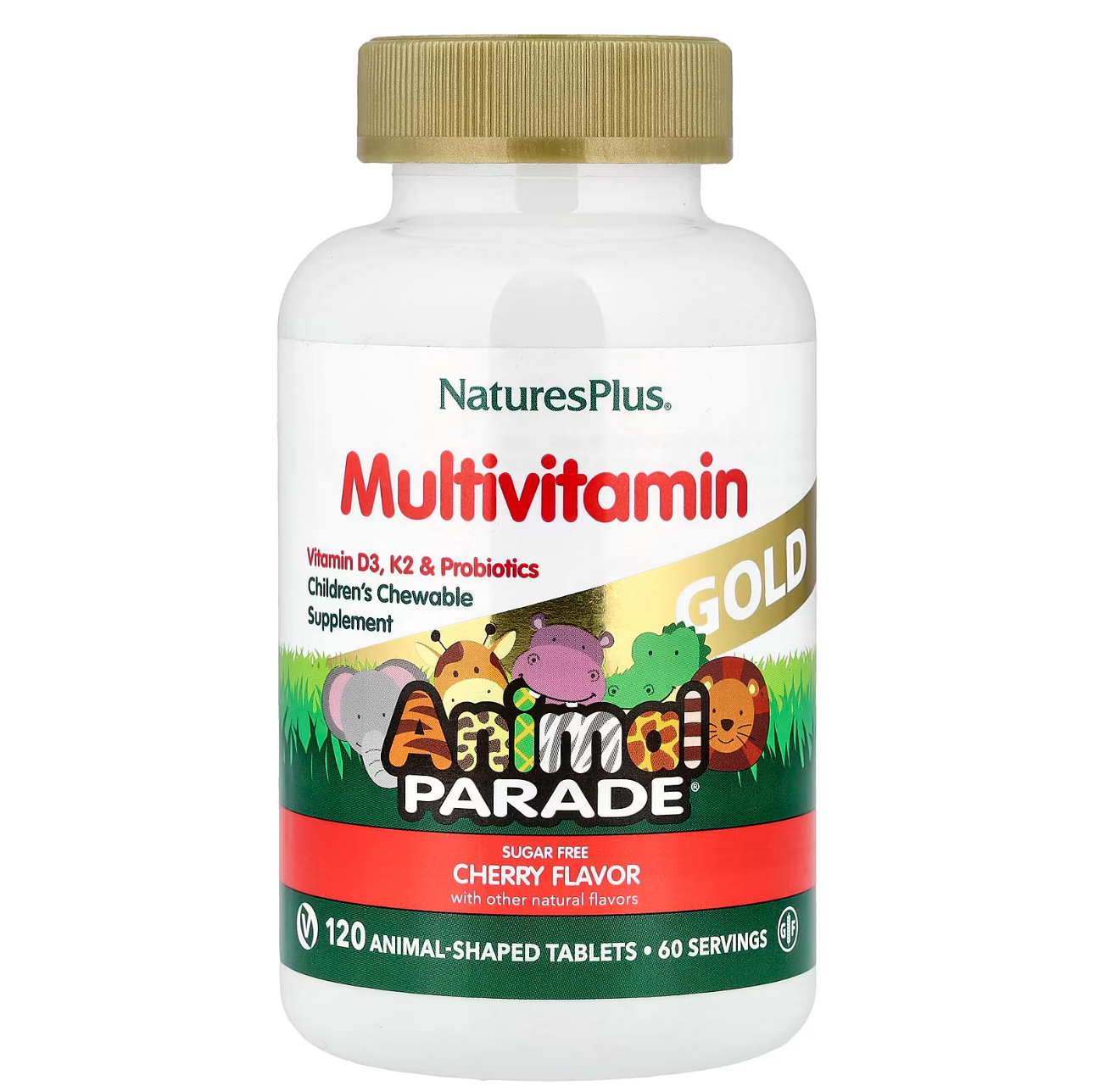 Natures Plus, Animal parade, Детские мультивитамины, 120 таблеток, вишневый вкус