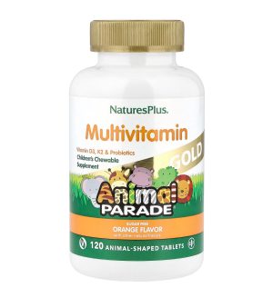 Natures Plus, Animal parade, Детские мультивитамины, 120 таблеток, апельсиновый вкус