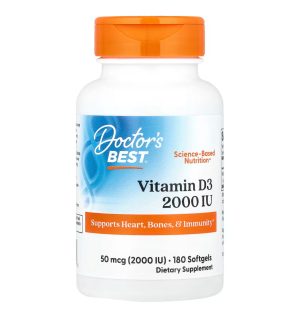 Doctor Best, Витамин Д3 2000, 180 капсул