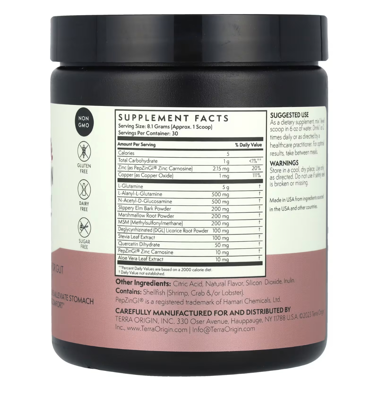 terra origin healthy gut powder, Добавка для нормализации функций желудочно кишечного тракта, разные вкусы, 243 г