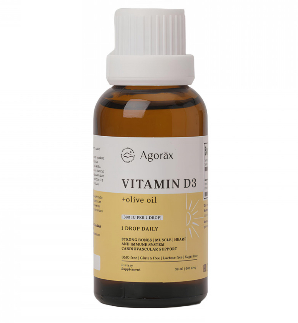 AGORAX, Витамин Д3 600 ме в 1 капле, 600 капель, 30 мл