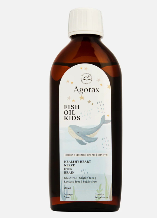 AGORAX, Омега 3, рыбий жир для детей и взрослых, 150 мл