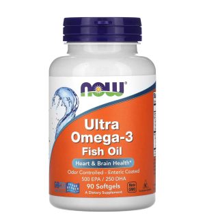 NOW, Ultra omega , Омега 3, 1000, 500 epa/250 dha, 90 капсул