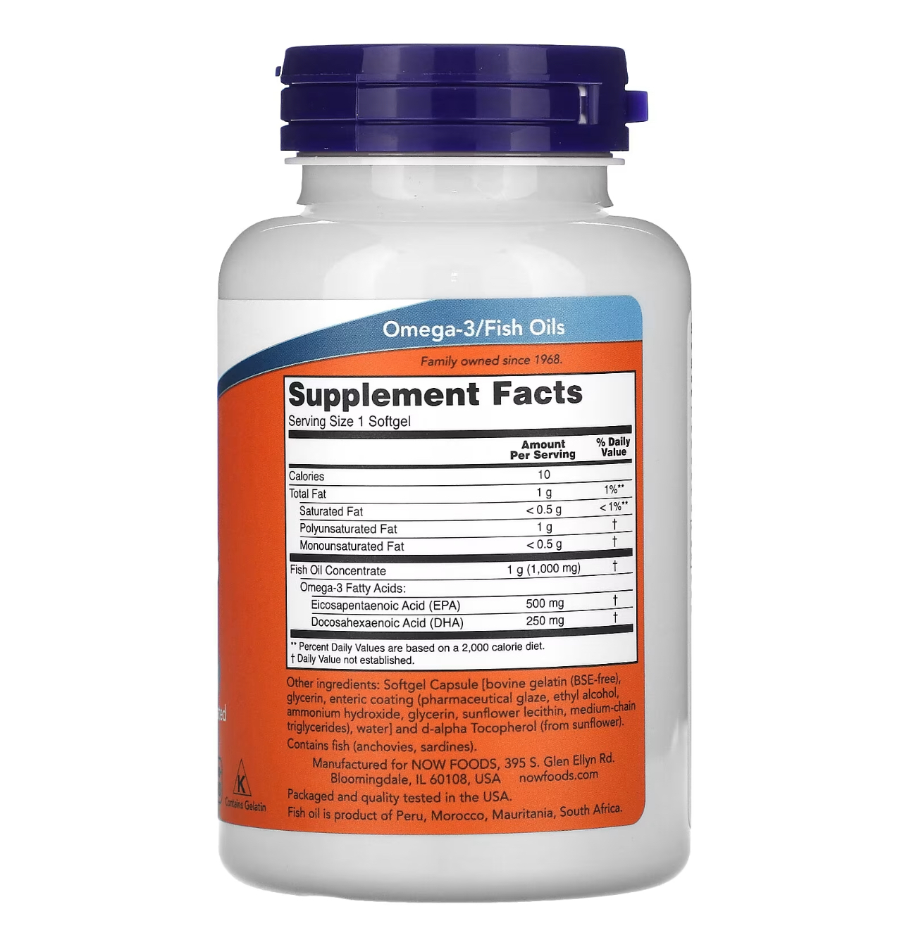 NOW, Ultra omega , Омега 3, 1000, 500 epa/250 dha, 90 капсул