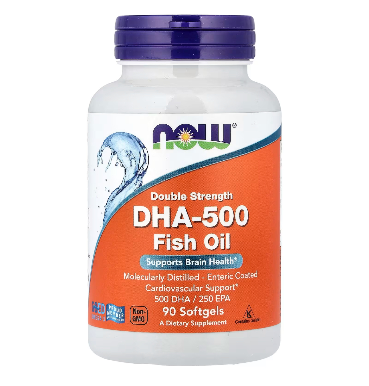 NOW, DHA-500, Омега 3, ДГК 500, 90 капсул