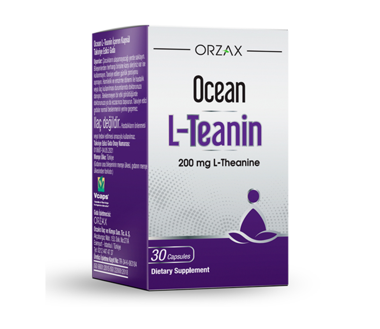 ORZAX L-Teanin. Л- теанин, 200 мг, 30 капсул