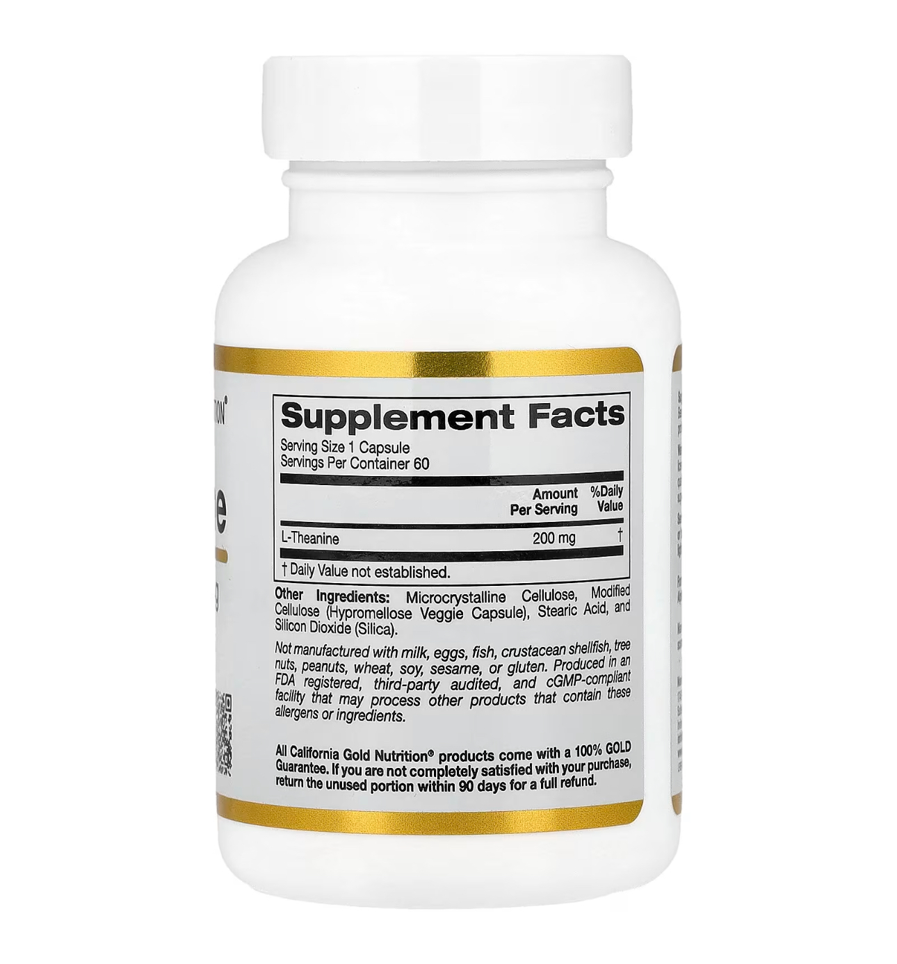 California GOLD Nutrition, л-теанин, 200 мг, 60 капсул