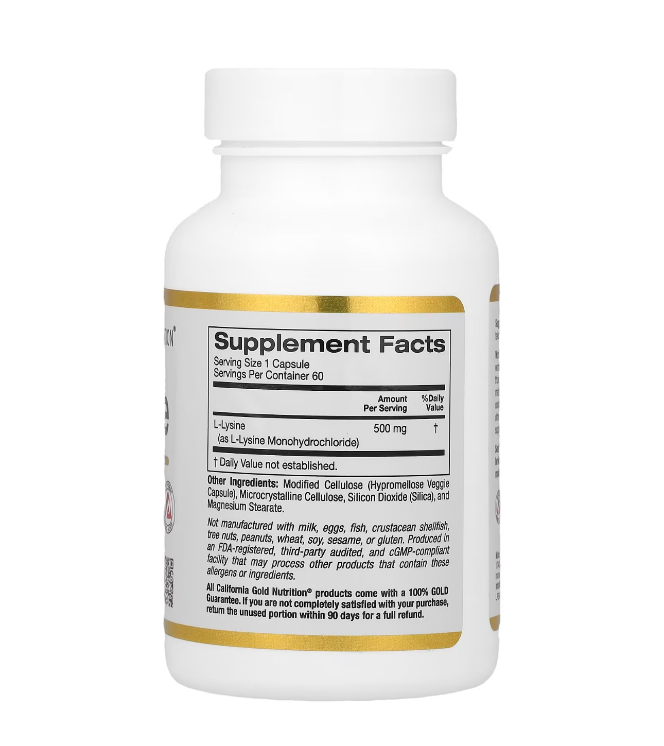 California GOLD Nutrition, Л- лизин, 500 мг, 60 капсул